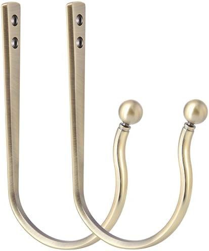 Mini Ball Curtain Holdbacks 4 Pack, Solid Zinc Alloy Wall Mounted Curtain by Mayrhyme