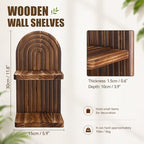 Artilady Shelf Boho Wall Decor, Solid Wood Mid-Century Shelves - Image 2