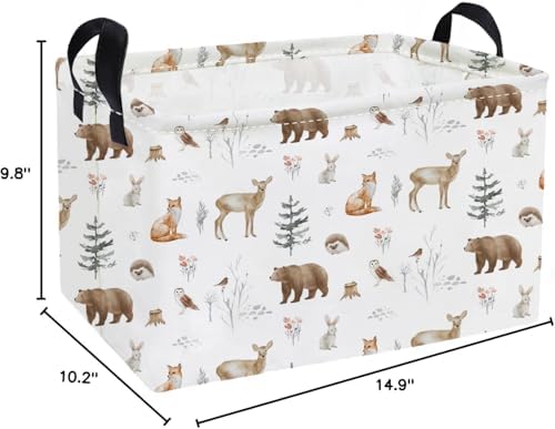 Essme Rectangular Animal Basket, Kids Storage Bins Organizer - Image 2