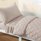 FLXXIE 4-Piece Microfiber Toddler Bedding Set, Light Taupe by FLXXIE
