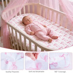 4 Pcs Bassinet Sheets Girls - Image 3