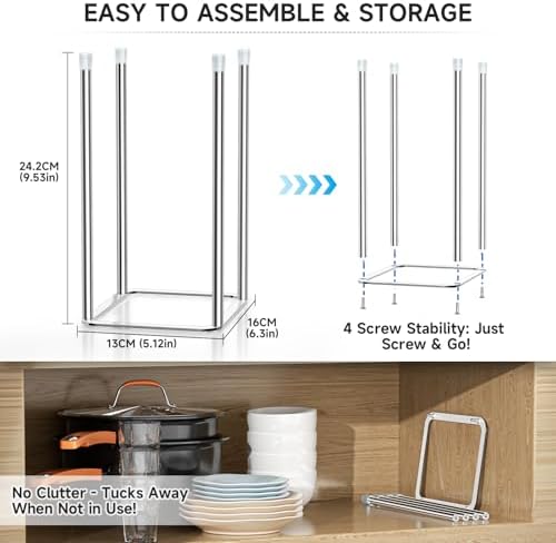 Water Bottle Drying Rack Reusable Bottle Rack Dryer Kitchen Stand Holder Metal - Image 4