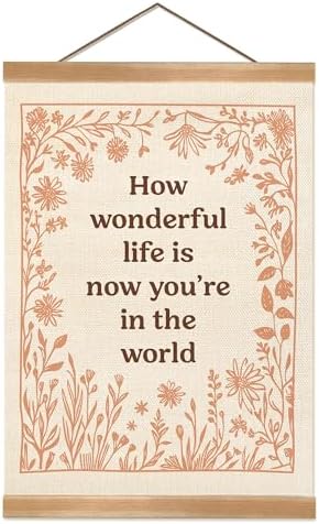ZTGDA How Wonderful Life is Now Wall Art Decor, Boho Floral Wall Art Poster by Unknown