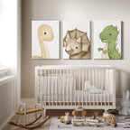 Dinosaur Wall Art Kids Boys Room Canvas Wall Decor Dino Nursery Wall Art - Image 6