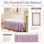 Crib Skirt Dust Ruffle 14" Drop - Image 2