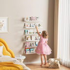 6-Pack Nursery Book Shelves, Scalloped Floating Shelves - Image 3
