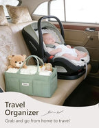 Quilted Diaper Caddy Organizer, Nursery Storage Basket - Image 5