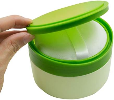 Green Plastic Empty Portable Baby Skin Care After-Bath Powder Puff Talcum - Image 4