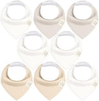 KeaBabies 8pk Organic Baby Bandana Bibs by KeaBabies