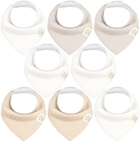 KeaBabies 8pk Organic Baby Bandana Bibs by KeaBabies