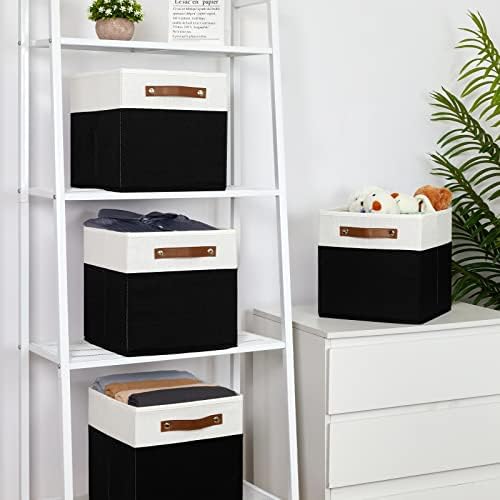 Temary 11 inch Cube Storage Bin 4 Pack Fabric Storage Cubes - Image 6