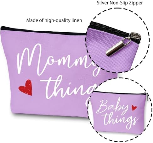 Mommy and Baby Matching Pouch Set, Mommy Things and Baby Things Bags, Gifts - Image 3