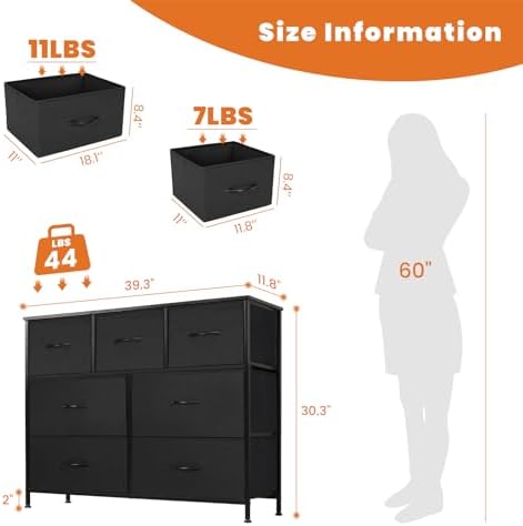 Sweetcrispy 7 Drawer Dresser Storage Organizer - Image 3