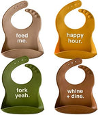 Denver James Silicone Feeding Bibs | Dishwasher Safe. Waterproof. Adjustable. by DenverJames