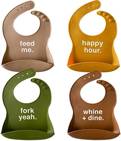 Denver James Silicone Feeding Bibs | Dishwasher Safe. Waterproof. Adjustable. by DenverJames