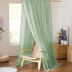 NICETOWN Sage Green Kids Bed Canopy - Image 5