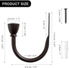 Farmhouse Curtain Holdbacks 2 Pack, Metal Curtain Side Holders - Image 5