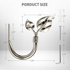 HIKMLK Leaf Shaped Curtain Tieback Holdbacks 2pcs, Handmade Metal Curtain Side - Image 4