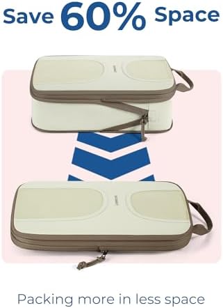 BAGSMART 6 Set Compression Packing Cubes, Travel Luggage Organizer Bags - Image 4