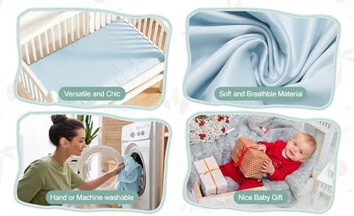 4 Pack Bassinet Sheets Compatible - Image 3