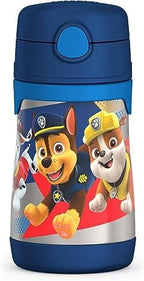 THERMOS Vacuum Insulated Stainless Steel 10oz Straw Bottle, PAW PATROL BOY - Image 2