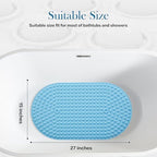 Blue Bath Mat for Tub Non Slip 27x15 - Image 6