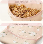3 Pack Waterproof Baby Bibs for Eating, Mess Proof Feeding Bib - Image 4