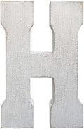 ABELOTS Large Wood Distressed White Wash Alphabet Wall Decor Monogram Letter by ABELOTS