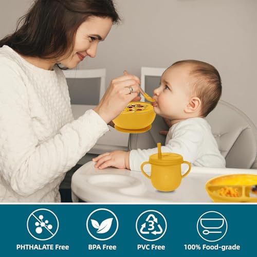 100% Silicone baby feeding set, BPA free Baby dishes set - Image 6