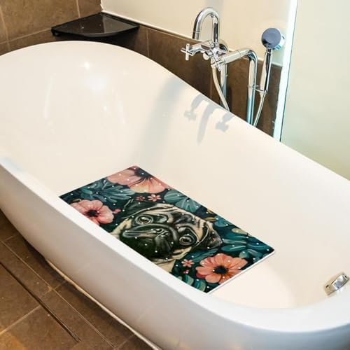 Bath Tub Shower Mat, Washable Bathtub Floor Mats, Suction Cups and Drain Holes - Image 4