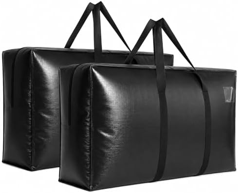 Extra Large Storage Bags, Jumbo Moving Tent Storage Bags, Foldable Big Black by HaoHakka