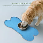 PWTAA Dog Food Mat Anti-Slip Silicone Dog Bowl Mat Thicker Pet Placemat - Image 3
