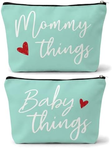 Mommy and Baby Matching Pouch Set, Mommy Things and Baby Things Bags, Gifts by sahjzk