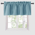 Hiasan Stone Blue Valance Curtains by Hiasan