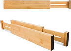 VaeFae 60-Pack Adjustable Bamboo Drawer Dividers, Expandable Drawer Organizer - Image 3