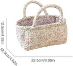 Small Storage Basket Organizer, Mini Fabric Floral Storage Baskets - Image 6