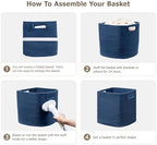 UBBCARE Set of 4 Storage Basket-11 X 10.5 X 10.5 In, Cotton Rope Basket - Image 7