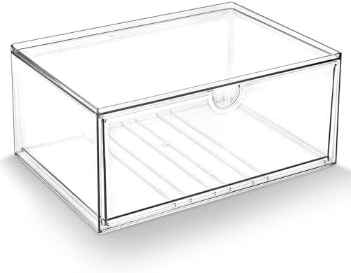 Prsildan Acrylic Makeup Organizer Stackable Clear Storage Drawers by Prsildan