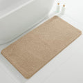Polyester Bathroom Rug 24"x48" Light Brown, Non-Slip Soft Bath Mat by Kildoss