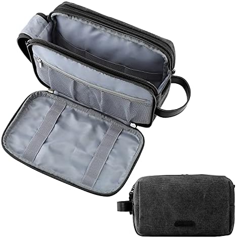 BAGSMART Toiletry Bag for Men, Canvas Travel Toiletry Organizer Dopp Kit by BAGSMART