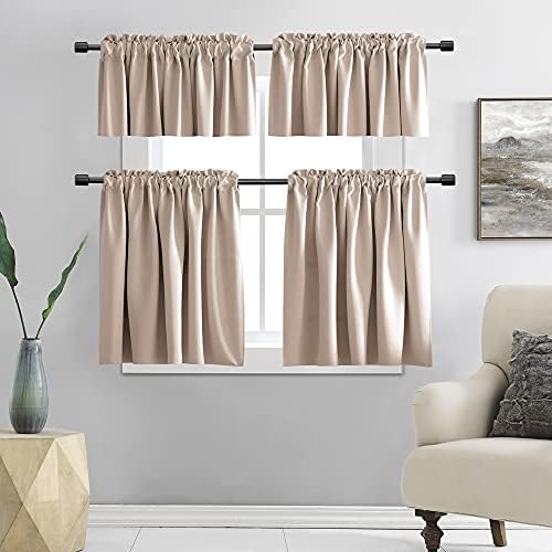 DONREN Warm Taupe Window Curtain Valances - Image 6