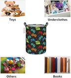 QUEENLALA Foldable Waterproof Round Fabric Laundry Basket Home - Image 3