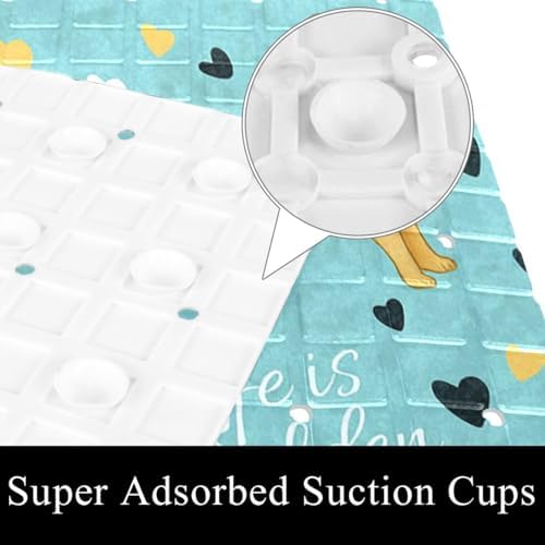 Shower Mat Non Slip, Cute Dogs Anti Slip Bath Mat - Image 3