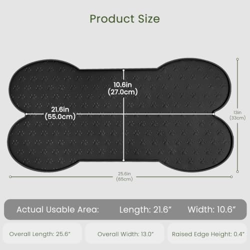PWTAA Dog Food Mat Anti-Slip Silicone Dog Bowl Mat Thicker Pet Placemat - Image 2