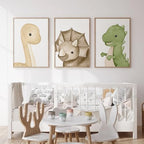 Dinosaur Wall Art Kids Boys Room Canvas Wall Decor Dino Nursery Wall Art - Image 4