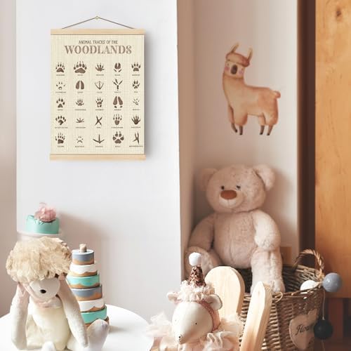 Boat Wades Animal Footprints Poster Hanger Frame, Kids Bathroom Playroom Decor - Image 3