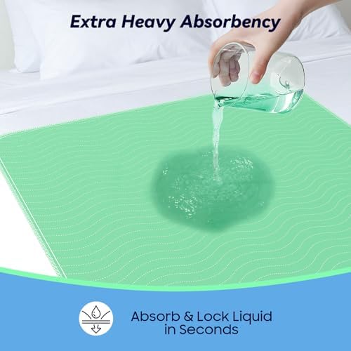 Fygrip 6 Pack 36” x 36” Extra Heavy Absorbency Washable Underpads Bed Pads - Image 3