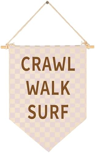 Crawl Walk Surf Banner-Nursery Baby Room Playroom Wall Decoration-Baby by Sioial