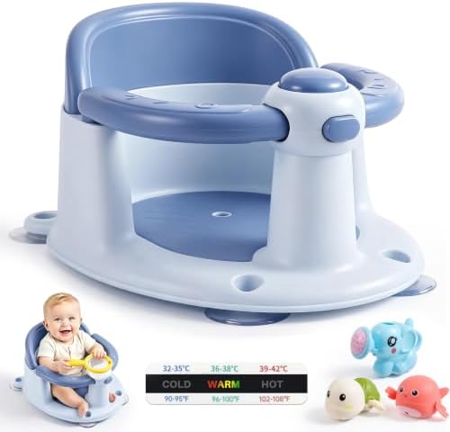 Baby Bath Seat for Babies 6 Months & Up, Temperature Alert Baby Bathtub Seat by Unknown
