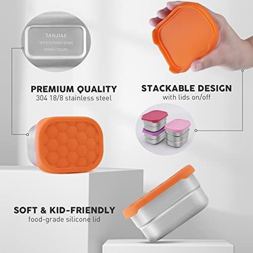 Tanjiae Small Stainless Steel Snack Containers - Image 3